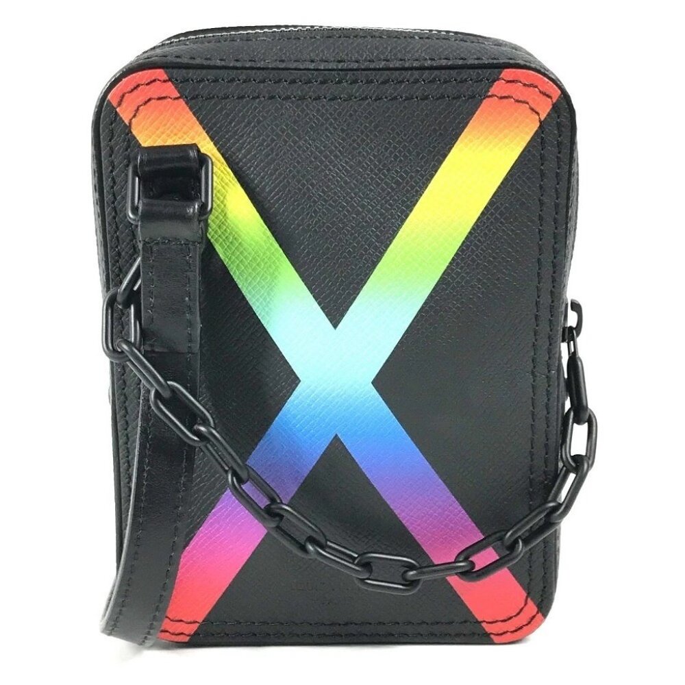 LOUIS VUITTON M30332 Taiga Rainbow Danube-Messenger Pochette Shoulder Bag - Picture 1 of 15